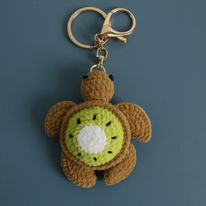 아미구루미 뜨개질 코바늘 바다 거북이 키체인 고급 대량 핸드메이드 귀여운 미니 거북이 장난감 바다 봉제 동물 인형 열쇠고리 - Product Image 5