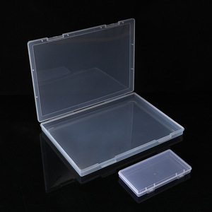 Transparent Plastic Storage Box Rectangle PP Material With Lid For Office Organizer Parts Tools Jewelry Stationery - Product Image 1