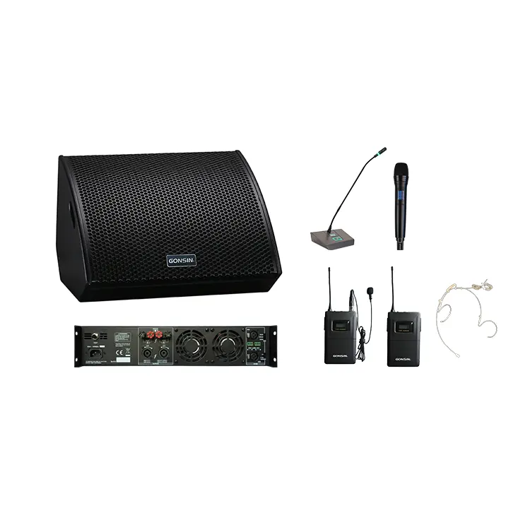 15 Inch Stage Feedback Speaker Church Sound System Equipment Professional Complete Sound System For Church Stage Performance