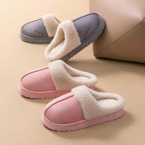 2025 nouvelle maison intérieure femmes pour pantoufles antidérapant fond épais daim avec fourrure chaud hiver intérieur pour pantoufles - Product Image 4