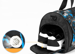 Bolsa Deportiva Geométrica para Fitness, Viajes, con Separación para Ropa Húmeda y Seca, Bolsa de Yoga Cilíndrica, Bolsa de Viaje, Bolsa de Hombro Individual - Product Image 5