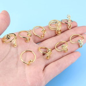 2026 New Fashion <b>Toe</b> <b>Ring</b> Summer Beach Foot Jewelry Bohemian Irregular Winding Real <b>Gold</b> Plated Adjustable <b>Toe</b> <b>Rings</b> for Women - Product Image 4