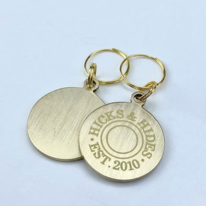 Accesorios colgantes de alta calidad, logotipo comercial grabado con láser, etiquetas para mascotas personalizadas de Metal de latón en blanco dorado para grabado - Product Image 3