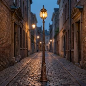 Mât en alliage d'aluminium de style européen pour jardin, rue, parc, avec source lumineuse LED RGB, étanche IP65, alimentation CA, pour villa - Product Image 3