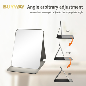 Tùy chỉnh lớn kim loại Pocket gương cho trang điểm mini hình vuông thép không gỉ có thể gập lại mỹ phẩm gương với ghi nhãn Logo - Product Image 2