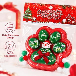 Giant Christmas <b>Cat</b> Paw <b>Squishy</b> Toy, Super Soft Sludge Texture Stress Relief Squeeze Fidget Vent Toy - Product Image 3