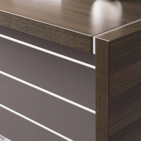 Bureau de direction en forme de L moderne haut de gamme, ensemble de table de bureau en bois durable, professionnel, pour PDG, commercial, avec tiroir pour dossiers