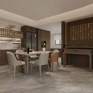 Gabinetes de Almacenamiento de Madera Personalizados para Sala de Estar, Gabinetes Laterales de Comedor de Estilo Chino Moderno, Diseño de Muebles para Toda la Casa - Product Image 1