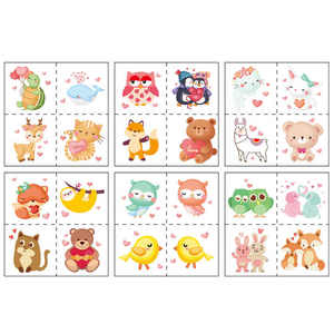 สติกเกอร์ลายกวางกันน้ำลายหมีน่ารักแบบชั่วคราวสำหรับวันวาเลนไทน์ของขวัญสุดโรแมนติกสำหรับคู่รัก - Product Image 6