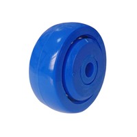 Roue de chariot bleue pour rail en T, utilisée pour le convoyeur aérien de la ligne de traitement de la viande de poulet et de poulets de chair