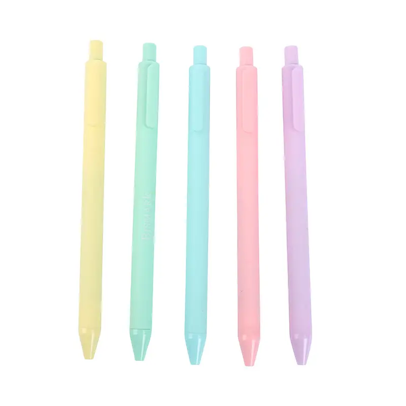Penne in Gel di plastica promozionale multicolore con Logo personalizzato penna in Gel di inchiostro di cancelleria coreana sfusa da 0.5mm per bambini regalo