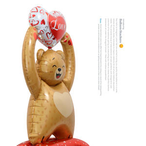 Día <span class=keywords><strong>de</strong></span> San Valentín Decoración <span class=keywords><strong>de</strong></span> la habitación <span class=keywords><strong>de</strong></span> la boda Accesorios para fotos Globo <span class=keywords><strong>de</strong></span> papel <span class=keywords><strong>de</strong></span> aluminio 3D Oso besándose <span class=keywords><strong>de</strong></span> pie Globo <span class=keywords><strong>de</strong></span> dibujos animados lindo - Product Image 4
