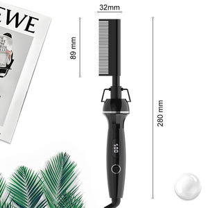 Professional Electric Hot <b>Comb</b> for African Hair & Wigs LCD Ceramic Anti-Scald Hair Straightener <b>Comb</b> Bulk - Product Image 2