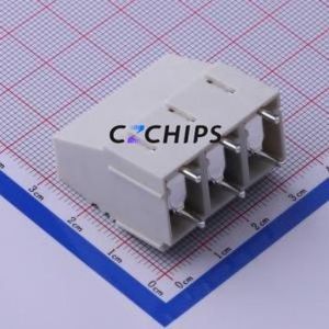 KFA-1016-10.16-3P Screw Terminal Block Through hole Component (THT),P=10.16mm Connector 1x3P 10.16mm Gray Through Hole - Product Image 2