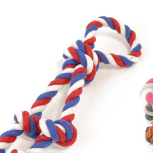 Jouet pour chien en corde de coton extra large de 40 cm, écologique et durable, en forme d'os qui couine, pour chats et animaux de compagnie, cadeau de fête - Product Image 4