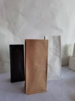 Sachet Doypack pour café à fond plat et côtés à soufflets, en matériau PP et feuille d'aluminium, finition mate