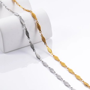 Collier fin en acier inoxydable avec chaîne à maillons de poisson pour femmes et hommes, couleur argent/or, bijoux créatifs, cadeau - Product Image 2