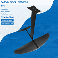 Accessoire de planche de surf à foil hydrofoil de marque OEM, aile avant, aile arrière, fuselage, mât, base en aluminium + fibre de carbone