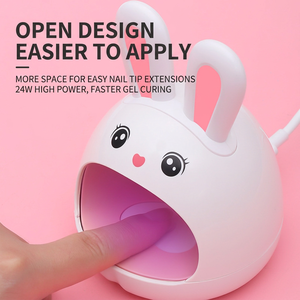 Mini Lámpara UV LED para Uñas con Diseño de Conejito, Cuerpo de Plástico Portátil, Longitud de Onda de 365nm, para Uso Doméstico - Product Image 4