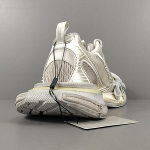 Zapatillas Deportivas Transpirables de Malla Blanca con Cordones, Punta Redonda, Zapatos de Moda Ligeros para Caminar, Entresuela Cómoda, Diseño Inspirado en Diseñadores - Product Image 1