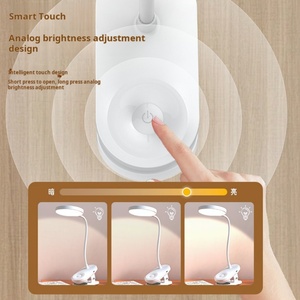 ไฟ LED แบบชาร์จไฟได้ โคมไฟตั้งโต๊ะแบบหนีบ 360 องศา โคมไฟอ่านหนังสือแบบคอห่านยืดหยุ่นได้ โคมไฟตั้งโต๊ะแบบ USB ถนอมสายตา โคมไฟอ่านหนังสือสำหรับการเรียน - Product Image 3