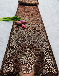 Tessuto in Pizzo Guipure di Alta Qualità NI.AI, Pizzo a Rete Nigeriano Liscio, Pizzo Asoibe per Matrimoni e Feste - Product Image 2