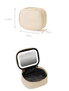 Trousse de Maquillage Portable de <span class=keywords><strong>Luxe</strong></span> Personnalisable avec Miroir LED, Mini Sac de Toilette pour Rouge à Lèvres, Nouveau Design, Petite Capacité, Cosmétique Durable - Product Image 4