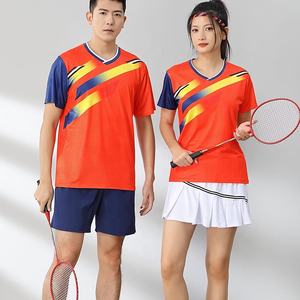 <span class=keywords><strong>Traje</strong></span> <span class=keywords><strong>de</strong></span> bádminton transpirable seco, jersey <span class=keywords><strong>de</strong></span> <span class=keywords><strong>tenis</strong></span> <span class=keywords><strong>de</strong></span> mesa <span class=keywords><strong>de</strong></span> manga corta para hombres y mujeres, ropa <span class=keywords><strong>de</strong></span> <span class=keywords><strong>tenis</strong></span> <span class=keywords><strong>de</strong></span> mesa negra y roja para niños - Product Image 4
