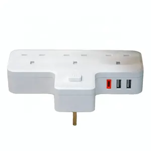 Fabriek Hot Selling Muur Gemonteerde Elektrische Draadloze Stopcontact In Stopcontact 3 Usb Stopcontacten Uk Plug