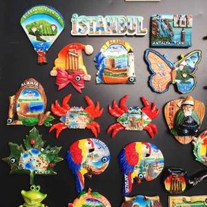 Magnete da Frigo Decorativo in Resina Dipinta Stile Europeo 7-9cm, Souvenir Turistico Turco, Commercio all'Ingrosso Transfrontaliero - Product Image 4
