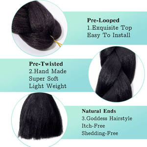 Échantillon Gratuit - Tresses Synthétiques Pré-Étirées Jumbo de 41 Pouces, 165g, Couleurs Personnalisables, Vente en Gros, Cheveux au Crochet pour <span class=keywords><strong>Femme</strong></span> - Product Image 5