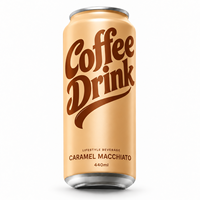 Latte aux noisettes en canette d'aluminium, boisson au café prête à boire, saveur riche de café torréfié, formule personnalisée disponible