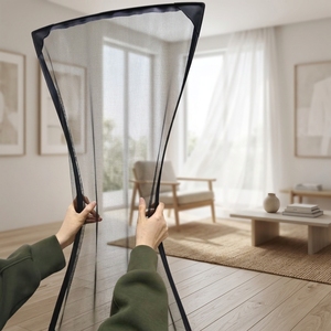 XFD Zanzariera a Molla Elastica Moderna e Minimalista per Prevenzione Zanzare, Uso Alberghiero, Realizzata in Fibra di Vetro - Product Image 1
