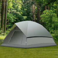 Tente de camping dôme double couche en polyester Oxford pour 3-4 personnes, imperméable 2000 mm, protection UV, portable, pour randonnée en extérieur, vente en gros