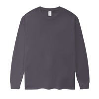 T-shirt oversize à manches longues en coton lourd de qualité supérieure 240 GSM avec revers côtelés, impression personnalisée, streetwear pour hommes