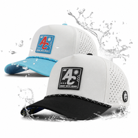 Casquette de baseball imperméable personnalisée à 5 panneaux, casquette de golf perforée laser haute performance, casquette trucker perforée, casquette snapback en gros