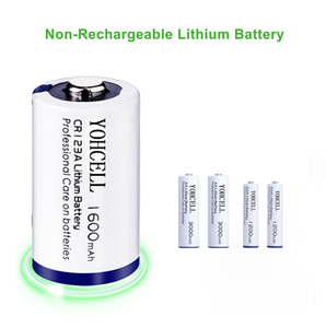 YOHCELLリチウム<span class=keywords><strong>CR123A</strong></span>バッテリー3V 1600mAh充電式リチウム金属電池カメラと懐中電灯用10年の保存寿命 - Product Image 3