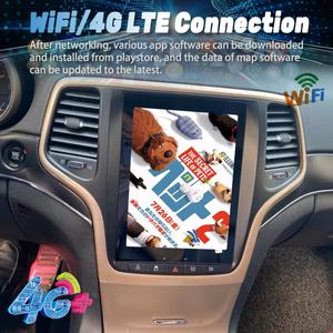 8+256G Android 13 pour Jeep Grand Cherokee 2014 2015 2016 Écran Tesla Lecteur vidéo de voiture Radio Stéréo GPS Navigateur Multimédia - Product Image 6