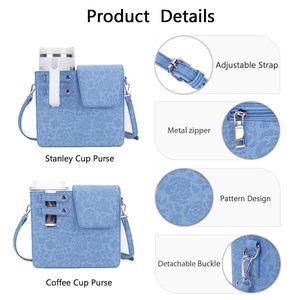 Sac bandoulière personnalisé pour gourde Stanley avec sangle – Idéal pour l'extérieur - Product Image 4
