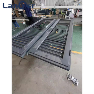 Pantallas magnéticas con capa de polvo para puertas de <span class=keywords><strong>Louvre</strong></span> de aluminio exterior de diseño moderno, material de polímero acabado para interiores de escuelas y villas - Product Image 2
