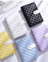 Organisateur/Planificateur d'événements transfrontalier A6 Macaron pour téléphone et pages web, journal en cuir souple PU, classeur à feuilles mobiles type enveloppe