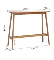 Table haute de bar en bois étroite pour coin petit-déjeuner moderne, bar à domicile, meubles en bois