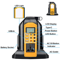 Convertisseur de puissance 2 ports 350W pour batterie Dewalt 18v Portable DC to AC 220-230V Outdoor Generators Converter USB-A & Type-C Port