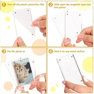 High Quality Magnetic Acrylic <strong>Photo</strong> <strong>Frame</strong> Wall <strong>Mount</strong> and Desktop Display for Home or Office Decor Premium Plastic <strong>Frame</strong> - Product Image 2
