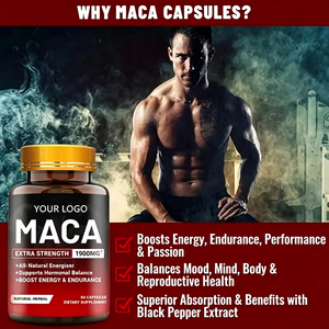 Cápsulas de Maca en Polvo de Marca Privada OEM para Hombres y Mujeres, Fabricante Personalizado, Suplemento Dietético Natural Antioxidante, 60 Unidades - Product Image 2