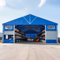 Tente de stockage industrielle en PVC résistante au vent sur mesure pour entrepôt, chapiteau de stockage de marchandises