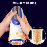 MOGlovers Männlicher Penis Messager Vibrator Intelligente Heizung Automatische Schub Masturbation Flugzeug becher für den Menschen