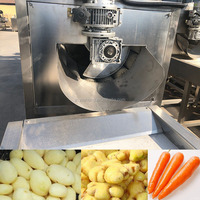 Automatische schil- en wasmachine voor cassave, aardappel, fruit, wortel, yam en oester.