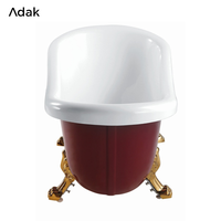 Baignoire autoportante en acrylique traditionnelle pour trempage et massage, avec drain, portable, écologique, garantie 5 ans, facile à nettoyer, profonde
