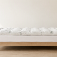 Surmatelas en mousse à mémoire de forme en gel de 4 pouces, taille Queen, soulagement des douleurs dorsales, respirant, couche d'air en viscose de bambou rafraîchissante